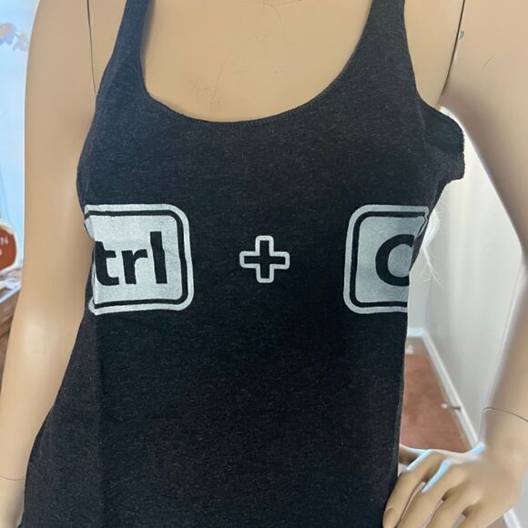 FIFTH SUN Control C Racerback Tank Top in Black Size Large NEW - Picture 9 of 9